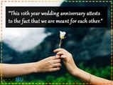 Quotes, Wishes And Images For 10th Wedding Anniversary