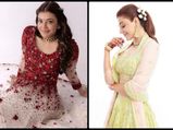 Kajal Aggarwal Glows In A Pastel Yellow Lehenga While Her Red Printed Suit Is Worth-Stealing