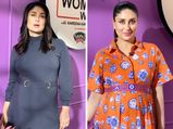 Kareena Kapoor Khan In An Orange Shirt Dress And Grey Belted Midi, Which Maternity Outfit Of Hers Is Prettier?