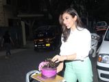 Sophie Choudry Makes Stunning Statement In A White Top And Green Pants As She Cuts Her Birthday Cake With Paps