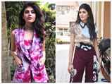 Sanjana Sanghi Flaunts Style In Maroon And Pink Printed Cool Pants, Which One Will You Prefer For Brunch Date?