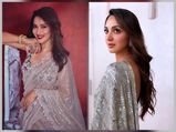 Kiara Advani And Madhuri Dixit Raise Glamour Quotient In Their Glittery Silver Saree, Who Looked Stunning?