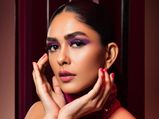 Mrunal Thakur Takes Over The Spotlight With Her Bold Purple Eye Shadow And Pink Lipstick Look