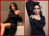 Nushrat Bharucha And Amruta Khanvilkar Look Red Carpet-Ready In Their Black Slit Gown, Who Slayed Better?