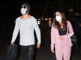 Airport Fashion: Varun Dhawan And Natasha Dalal Make Heads Turn In Their Chic Outfits And Twin In White Masks