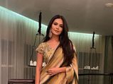 Esha Gupta Looks Gorgeous In Her Ruffled Saree; Find Out The Designer, Price, And Fabrics Used In Her Saree