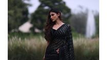 Mouni Roy Looks Drop Dead Gorgeous In Her Shimmering Black Saree; Her Makeup Game Is Strong Too!