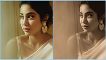 Janhvi Kapoor Exudes Vintage Vibes With Her Exquisite Saree, Stunning Makeup, And On-Point Hairdo