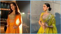 Sara Ali Khan’s Poppy Mango Outfit And Sanya Malhotra’s Moss-Green Lehenga: The Outfits For Wedding Season