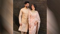 Farhan Akhtar And Shibani Dandekar In A Delightful Matching Set From Sabyasachi & Anamika Khanna