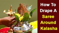 How To Drape Saree For Varamahalakshmi Kalasha