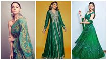 Navratri 2022 Day 8: Alia Bhatt To Kriti Sanon, Peacock Green Navratri Outfits Guide By Bollywood Divas