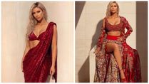 Kim Kardashian Birthday Special: Reality TV Star's Desi Outfits To Inspire Your Ethnic Diwali Look