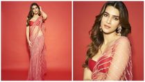 Kriti Sanon In Pink Sequin Saree Gives Inspiration For Occasional Wear, Pics!