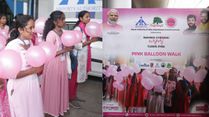 Pink Balloon Walk At Airport Campus Marks A Spirited Step For Breast Cancer Awareness