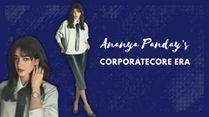 Ananya Panday’s Corporate Black Tie Look Gets a Chic Twist with Capri Pants