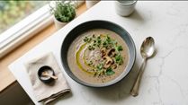 Light Creamy Morning Bowl Mushroom Soup Recipe