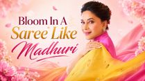 Before 'Maa Behen' Drops On Netflix, Madhuri Dixit Blooms In A Sunset-Hued Saree Straight Out Of A Dream