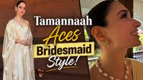 Tamannaah Bhatia Wears ₹47,975 Handwoven Mashru Silk Saree At Actress Khusbu Sundar’s Daughter’s Wedding