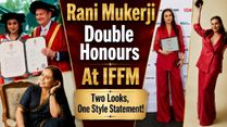 Rani Mukerji Awarded Honorary Doctorate During IFFM, Turns Heads In Sabyasachi Saree And Red Max Mara Suit