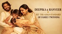 Deepika Padukone Wears ₹90,000 Gold Kurta Set As Ranveer Singh, Daughter Dua Twin For Baby Devi’s Name Reveal