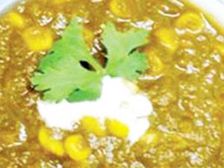 స్వీట్ కార్న్ పాలక్ కర్రీ...