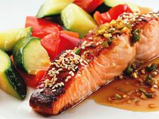 హనీ -సోయా బ్రాయిల్డ్ సాల్మన్