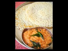  పోహా దోసె - టమోటో చట్నీ