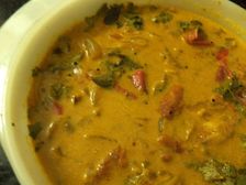 ఆనియన్ టమోటో కోకనట్ మిల్క్ కుజంబు రైస్ స్పెషల్ 