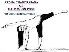 బ్రెస్ట్ సైజ్ తగ్గించే అర్ధచంద్రాసనం 