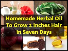జస్ట్ 7డేస్ లో 2ఇంచెస్ హెయిర్ గ్రోత్ కు హోం మేడ్ హెర్బల్ ఆయిల్ ..! 