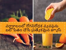 వర్షాకాలంలో రోగనిరోధక వ్యవస్థను బలోపేతం చేసే ప్రత్యేకమైన జ్యూస్..