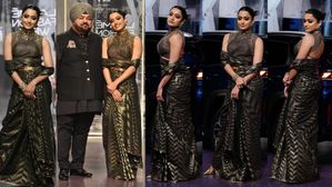 Lakme Fashion Week 2023:షోస్టాపర్‌గా హ్యాట్ అండ్ క్యూట్ బ్యూటీ రష్మిక మందన్న బ్లాక్ అండ్ గోల్డ్‌ శారీ అదుర్స్