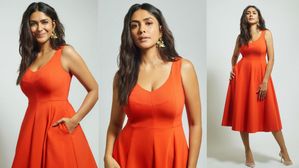 Mrunal Thakur: ఆరెంజ్ డ్రెస్సులో అదరగొట్టిన మృణాల్ ఠాకూర్