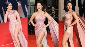 Cannes 2023: రెడ్ కార్పెట్‌పై హొయలొలికించిన సన్నీ లియోన్.. హై స్లిట్ గౌనులో గ్లామర్ ట్రీట్