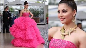 Cannes 2023: మెడలో బంగారు మొసలి, పింక్ కలర్ గౌనులో దేవకన్యలా ఊర్వశి రౌటేలా