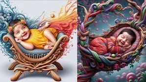  AI  క్రియేట్ చేసిన ఈ క్యూట్ క్యూట్ బేబీ ఫోటోషూట్ చూడండి..బ్యూటిఫుల్ గా ఉన్నాయి కదా..!!