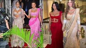 అంబానీ శుభ ఆశీర్వాద్ వేడుకలో కిమ్ కర్దాషియాన్& ఖోలే బోల్డ్ లుక్ తో కల్లు ఆర్పనివ్వకుండా చేస్తున్నారు