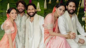 Naga Chaitanya and Sobhita engagement నాగ చైతన్య మరియు శోభితా ధూళిపాళ్ల నిశ్చితార్థం ఫోటోను పంచుకున్ననాగార్జున