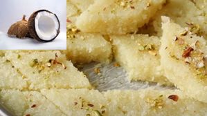 coconut sweet: పచ్చి కొబ్బరితో కోవా బర్ఫీ..అదిరిపోయే టేస్టీ స్వీట్ ఇలా చేసుకోండి