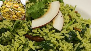 పాలక్ కోకోనట్ రైస్..తక్కువ టైంలో ఎక్కువ రుచి..ఎలా చేసుకోవాలంటే 