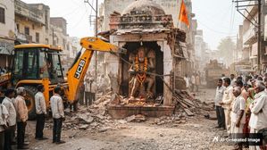 పవర్ ఆఫ్ హనుమాన్: ఆంజనేయస్వామి ఆలయం తొలగించబోయిన అధికారులు..4 రోజులైనా ఇంచు కూడా కదలట్లేదు!