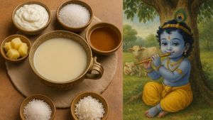 Janmashtami 2025 Divine Bhog Recipe: How To Make Panchamrit, The Sacred Drink Loved By Lord Krishna