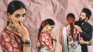 Genelia Deshmukh Redefines Festive Dressing in a Minimal Raw Mango Saree