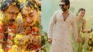 Haldi But Make It Holi: Vijay Deverakonda, Rashmika Mandanna Celebrate With Colour, Chaos And Floral Fashion
