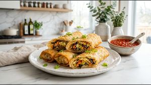 Super Crispy Outside, Soft Inside Vegetable Spring Rolls Recipe
