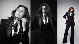 Alia Bhatt Serves Sharp, Subtle Drama in Gaurav Gupta’s Black Three-Piece Tuxedo