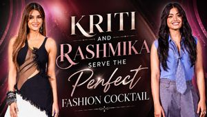 Kriti Sanon ₹2.36 Lakh Sheer-Panel Outfit And Rashmika Mandanna Corporate Tie Look Dominate Cocktail 2 Launch