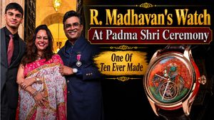 R. Madhavan Flaunts ₹40 Lakh Limited-Edition Watch Inspired By Jaipur's Hawa Mahal At Padma Shri Ceremony 