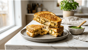 Creamy Restaurant Style Paneer Sandwich Recipe